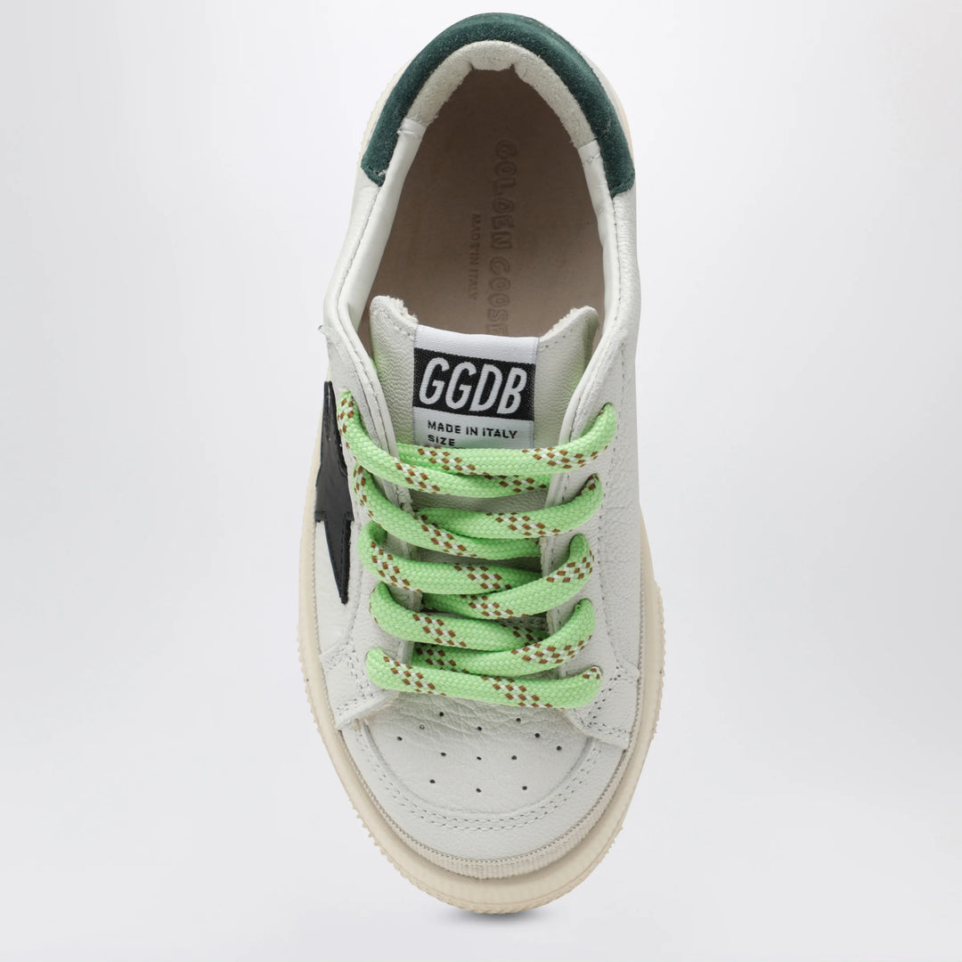 Golden Goose - May sneakers in white/black/green leather