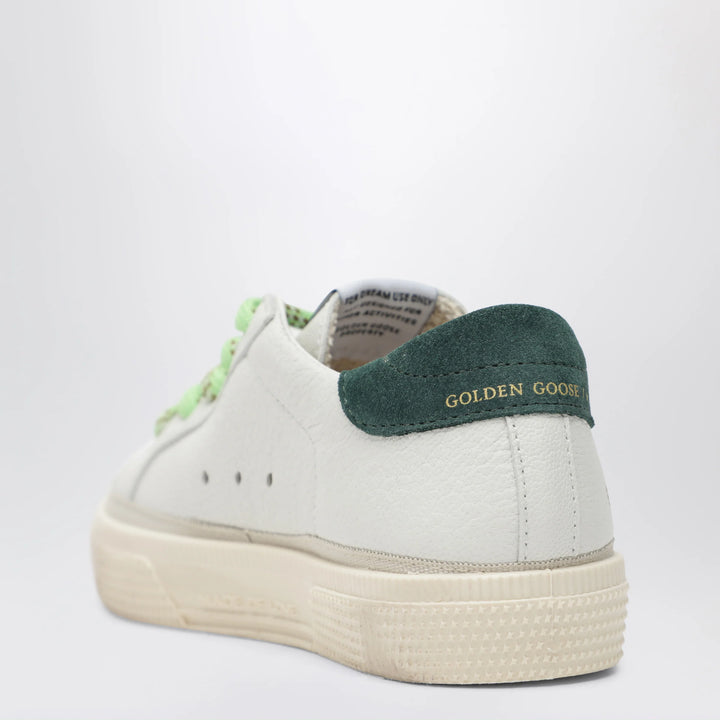 Golden Goose - May sneakers in white/black/green leather