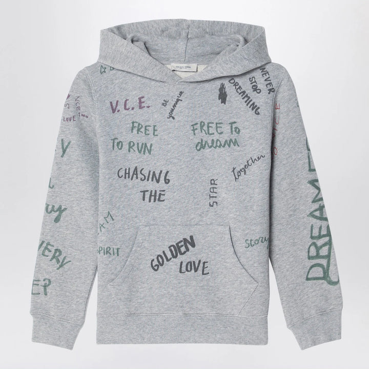 Golden Goose - Gray hoodie with all over prints