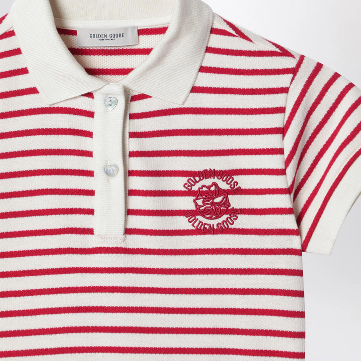 Golden Goose - White/red striped polo dress