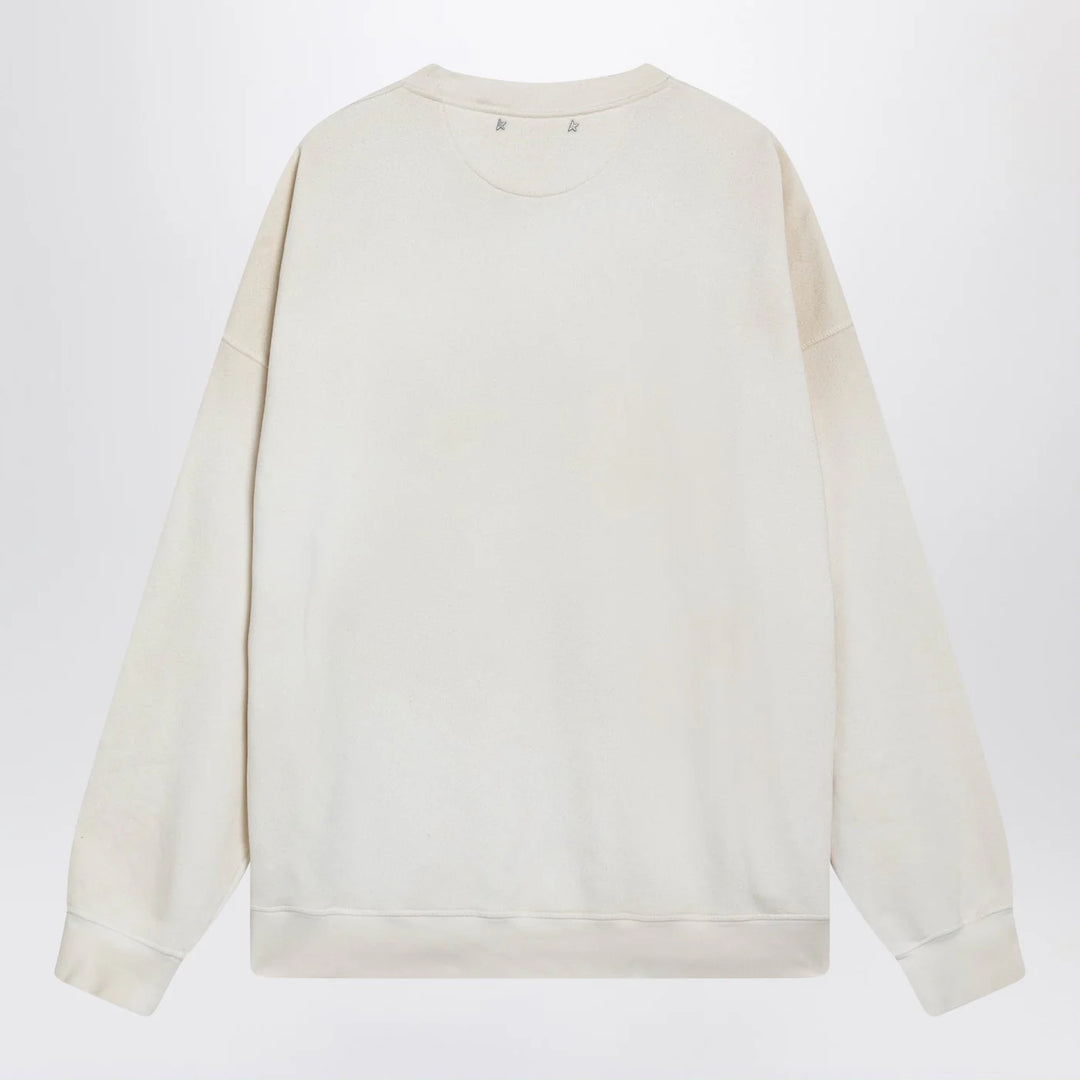Golden Goose - White crewneck sweatshirt with patches