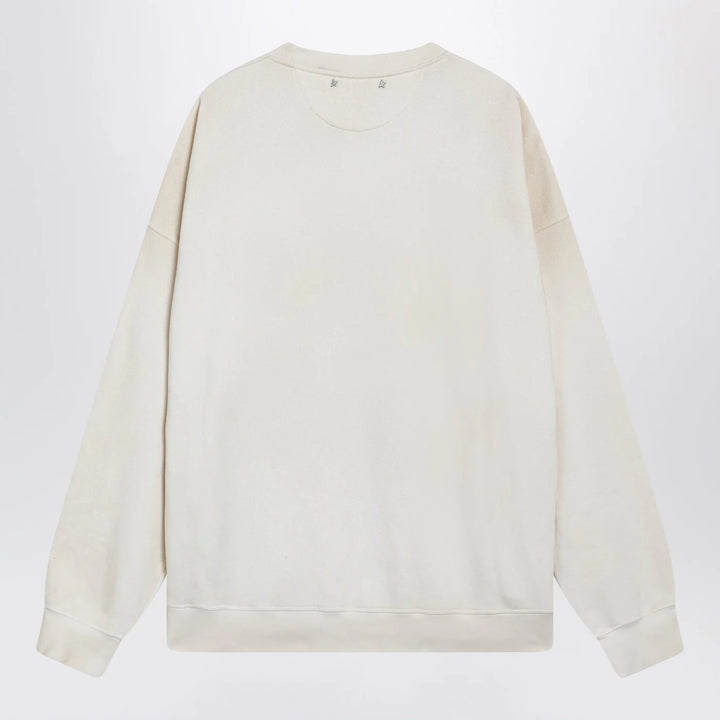 Golden Goose - White crewneck sweatshirt with patches