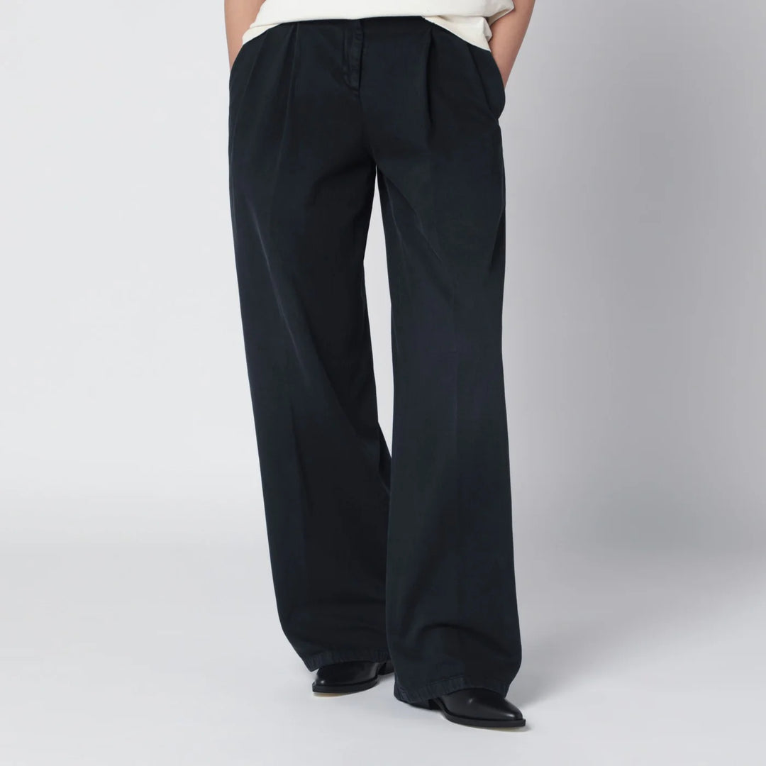 Golden Goose - Black wide-leg cotton trousers