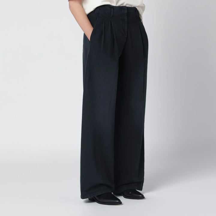 Golden Goose - Black wide-leg cotton trousers