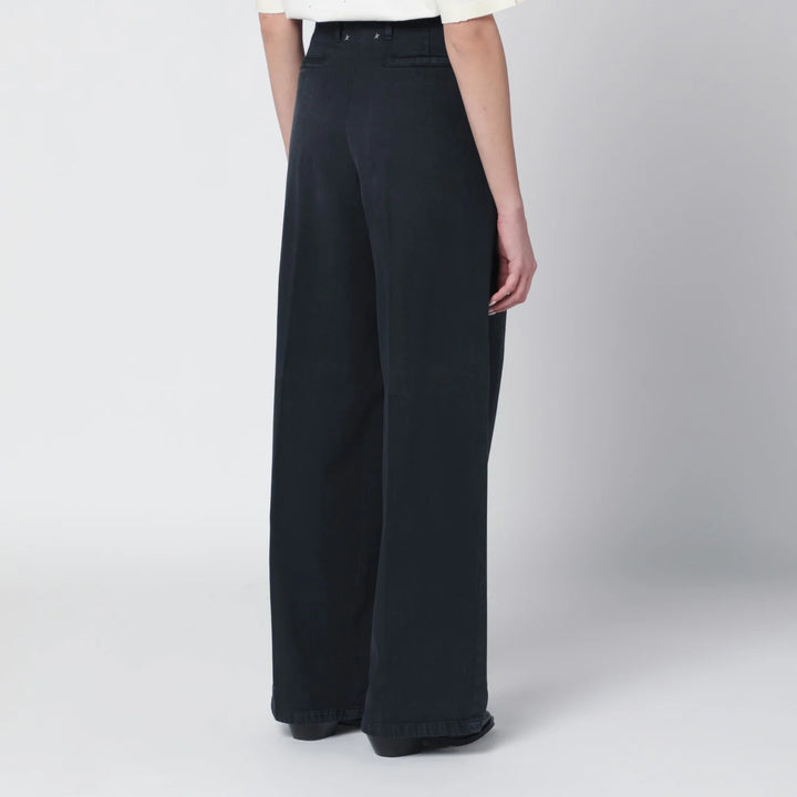 Golden Goose - Black wide-leg cotton trousers