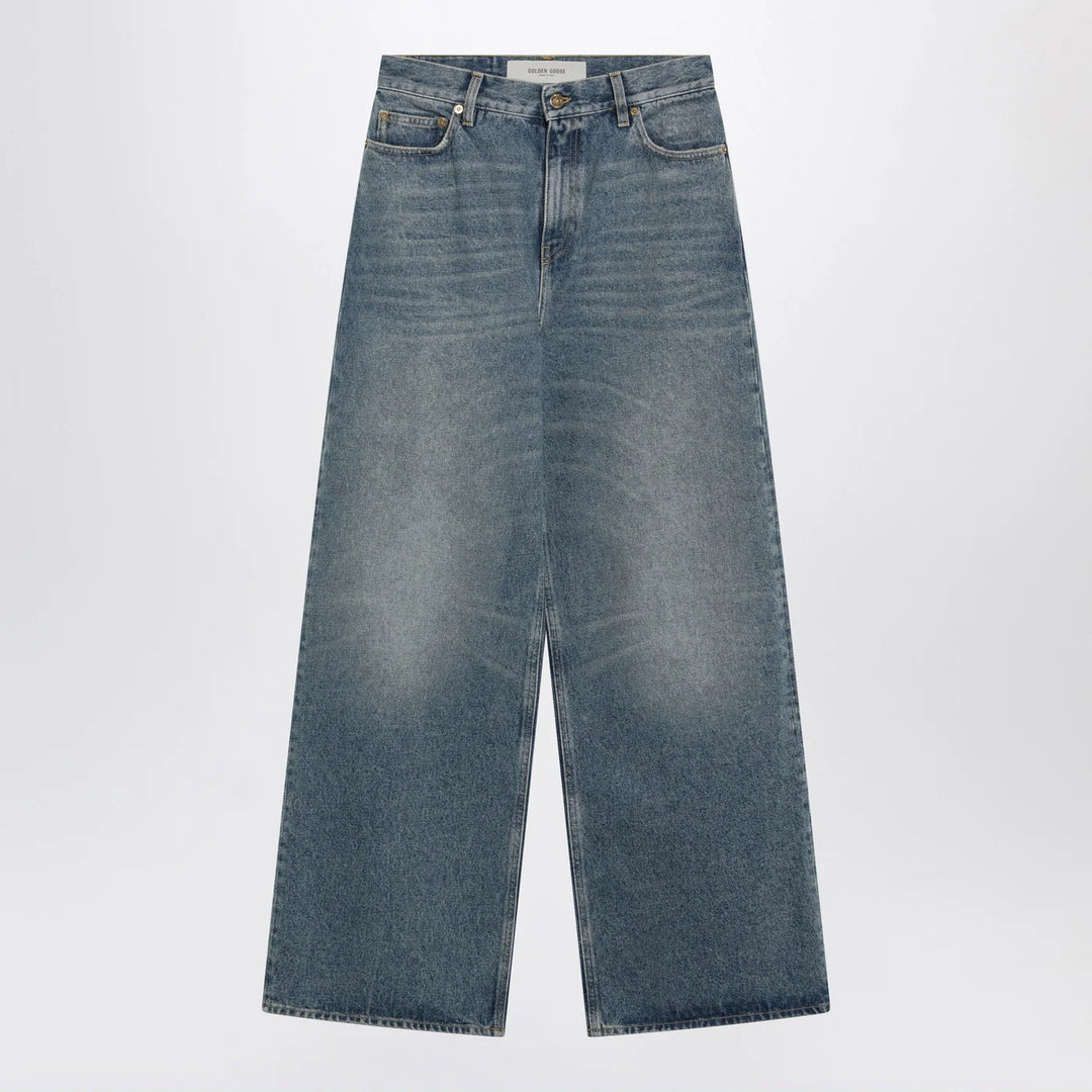 Golden Goose - Blue washed wide-leg jeans