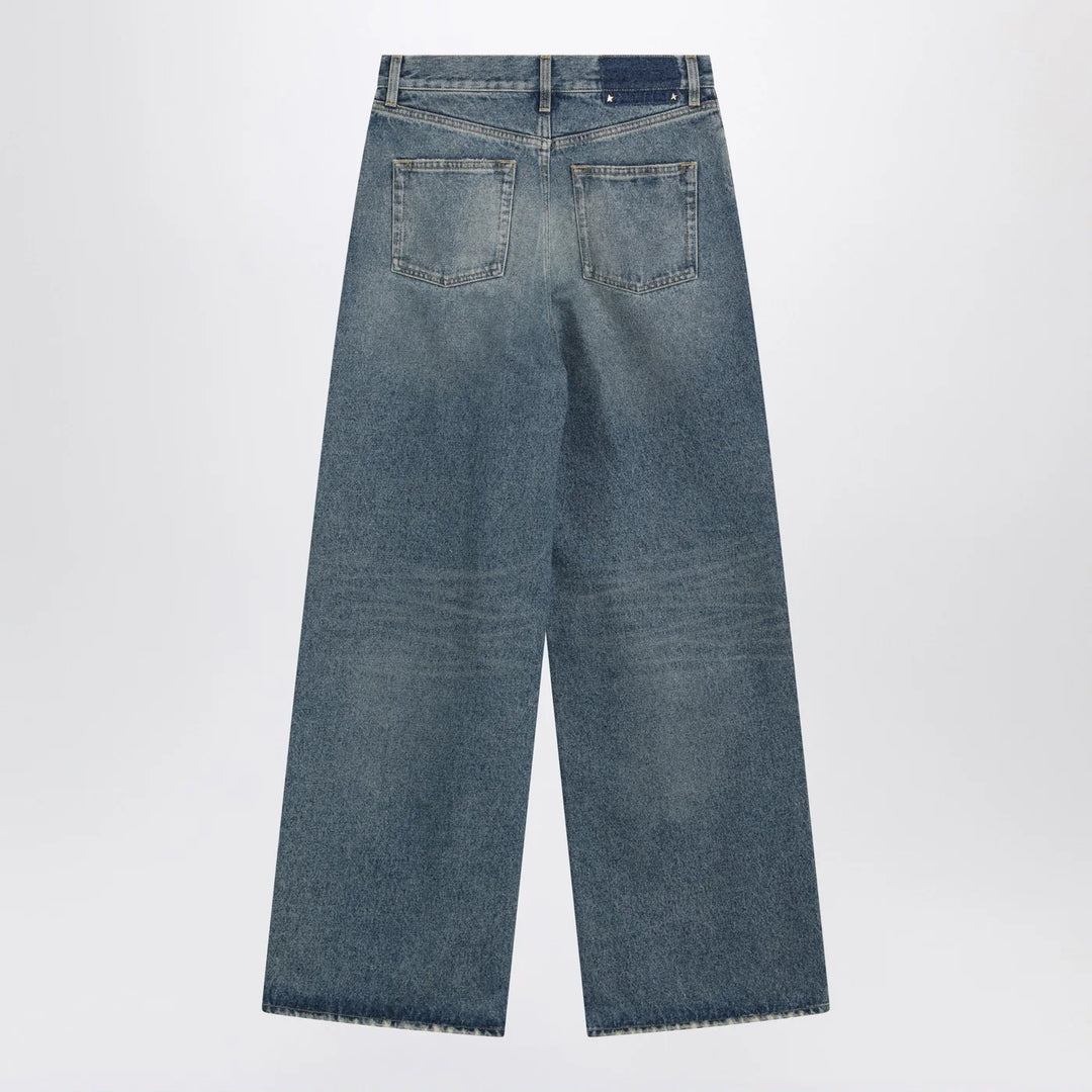 Golden Goose - Blue washed wide-leg jeans