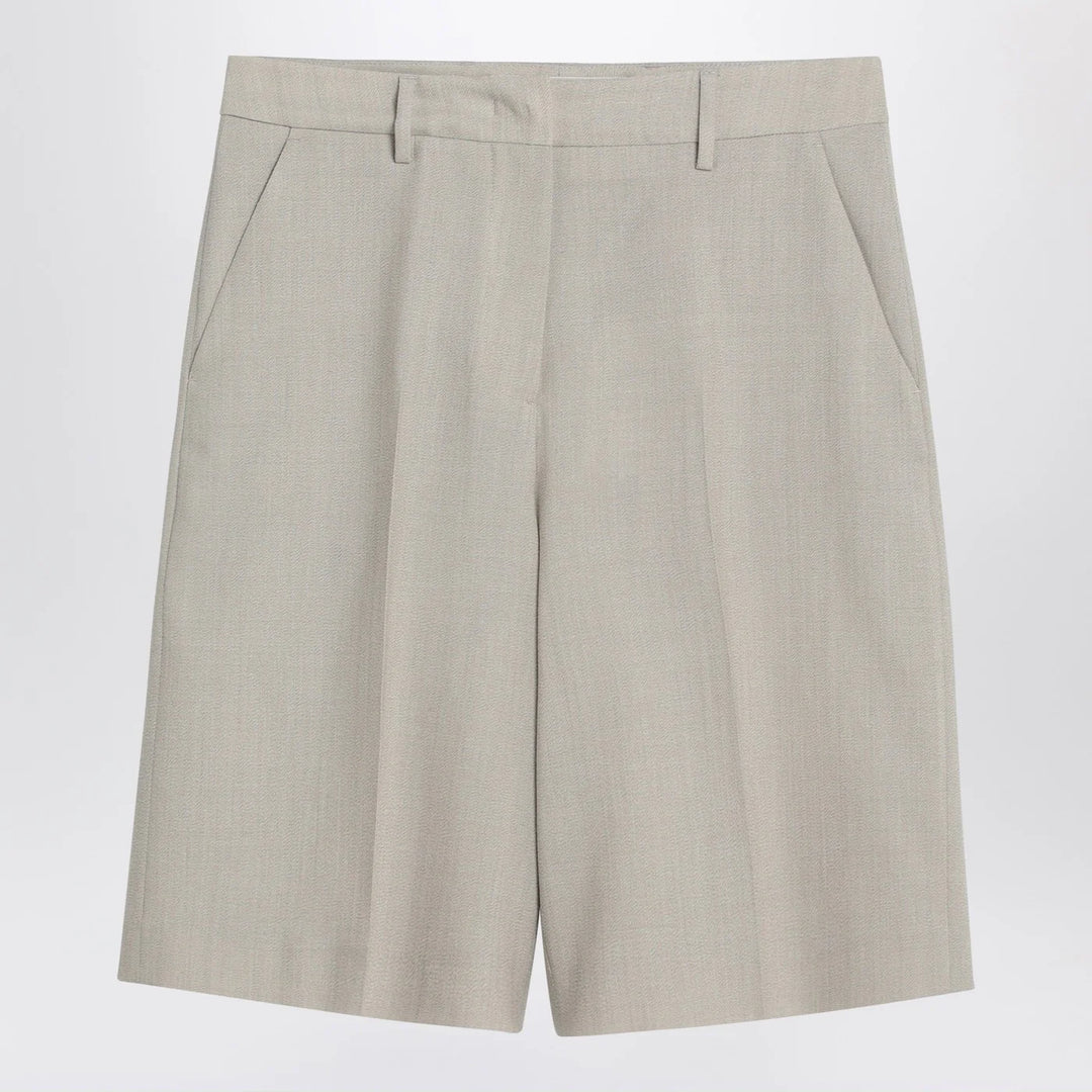 Golden Goose - Beige mélange wool-blend bermuda