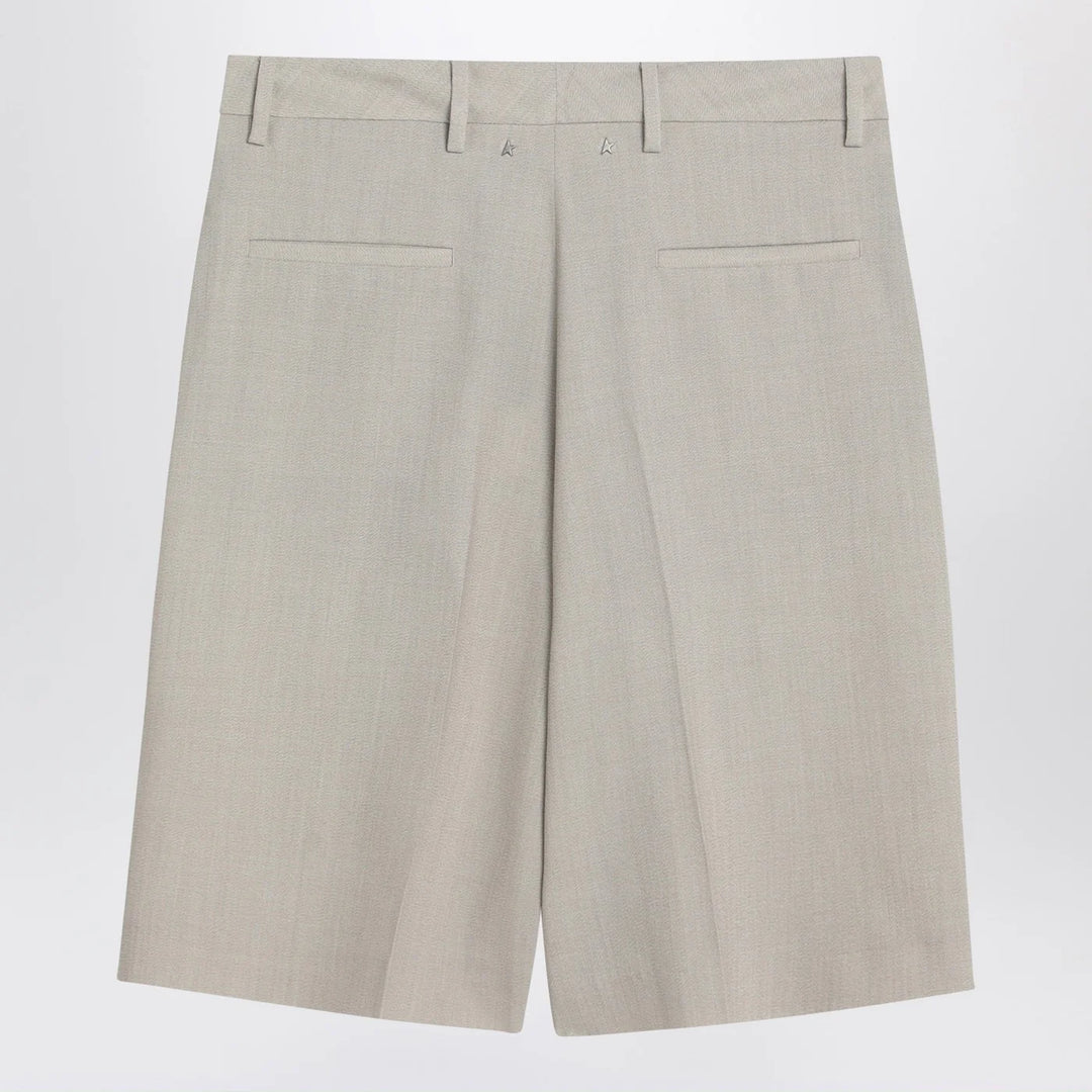 Golden Goose - Beige mélange wool-blend bermuda