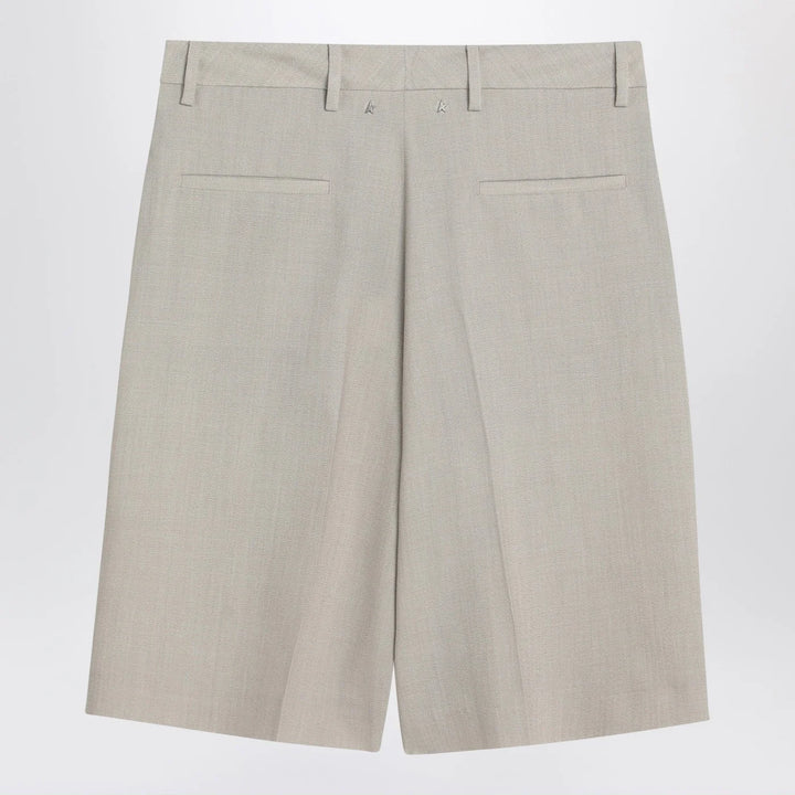 Golden Goose - Beige mélange wool-blend bermuda