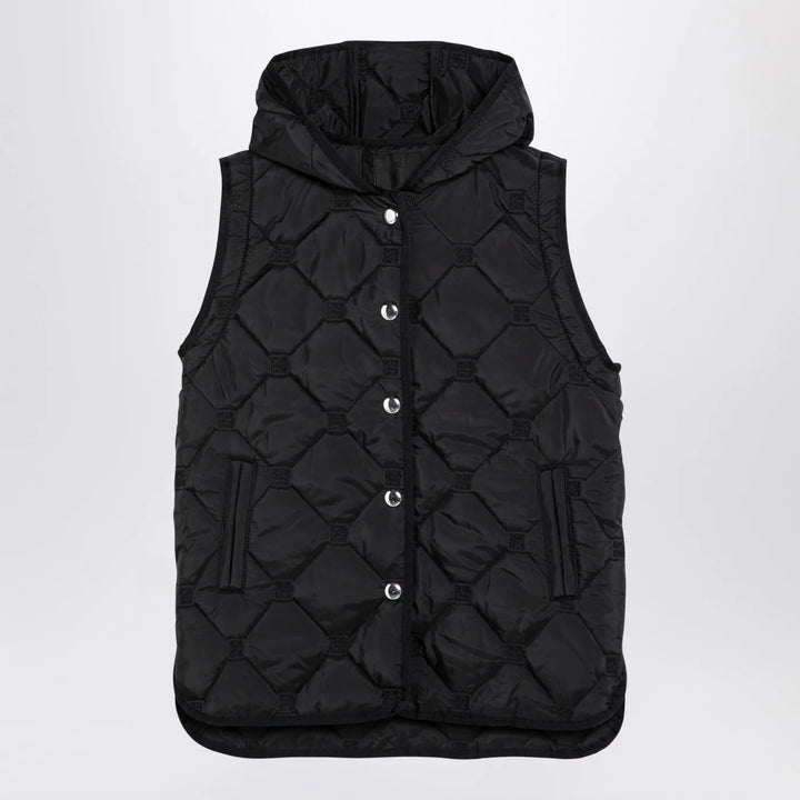 Givenchy - Black quilted parka with removable sleeves