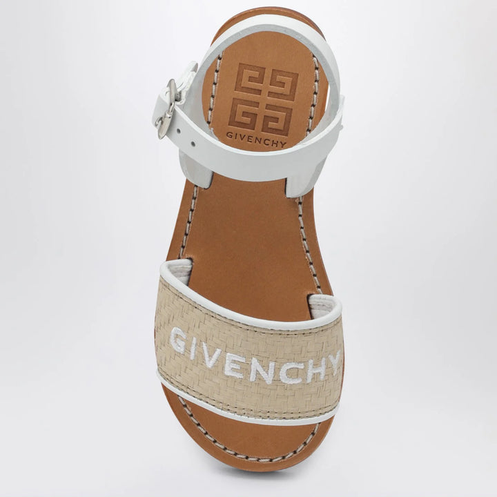 Givenchy - White/beige sandals with logo