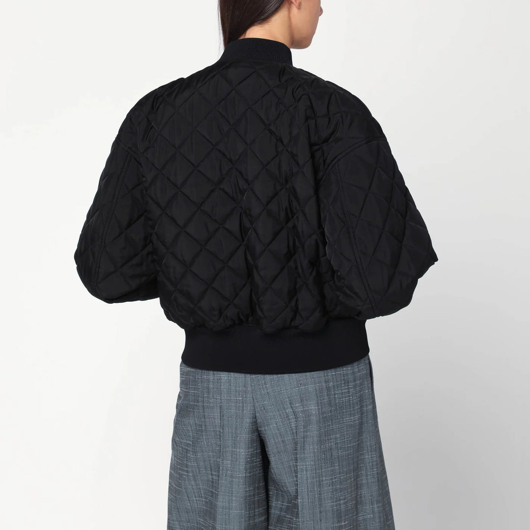 Jil Sander - Quilted black bomber