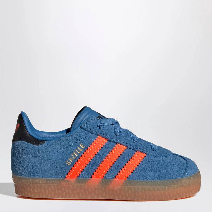adidas Originals - Gazelle Focus Blue/Solar Orange Sneakers with elasticated laces