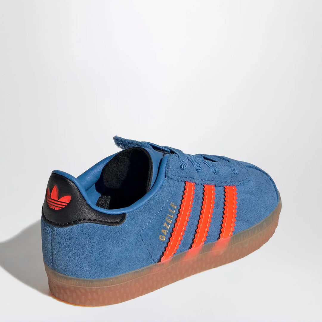 adidas Originals - Gazelle Focus Blue/Solar Orange Sneakers with elasticated laces