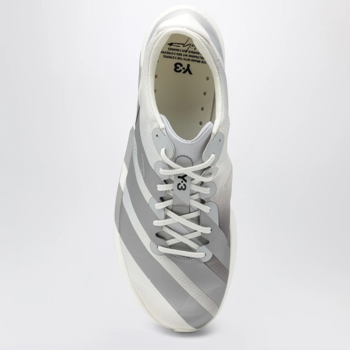 adidas Y-3 - Adios 9 mesh trainers in chalk white and grey