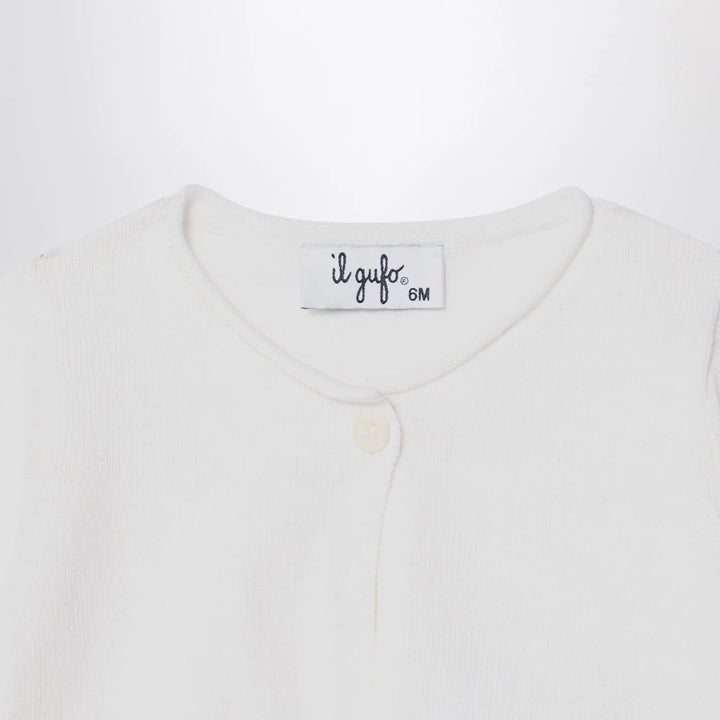 Il Gufo - Short wrap cardigan white milk