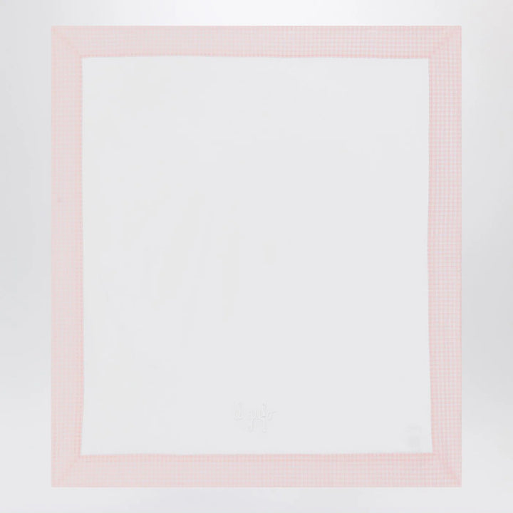 Il Gufo - White cover with pink seersucker border