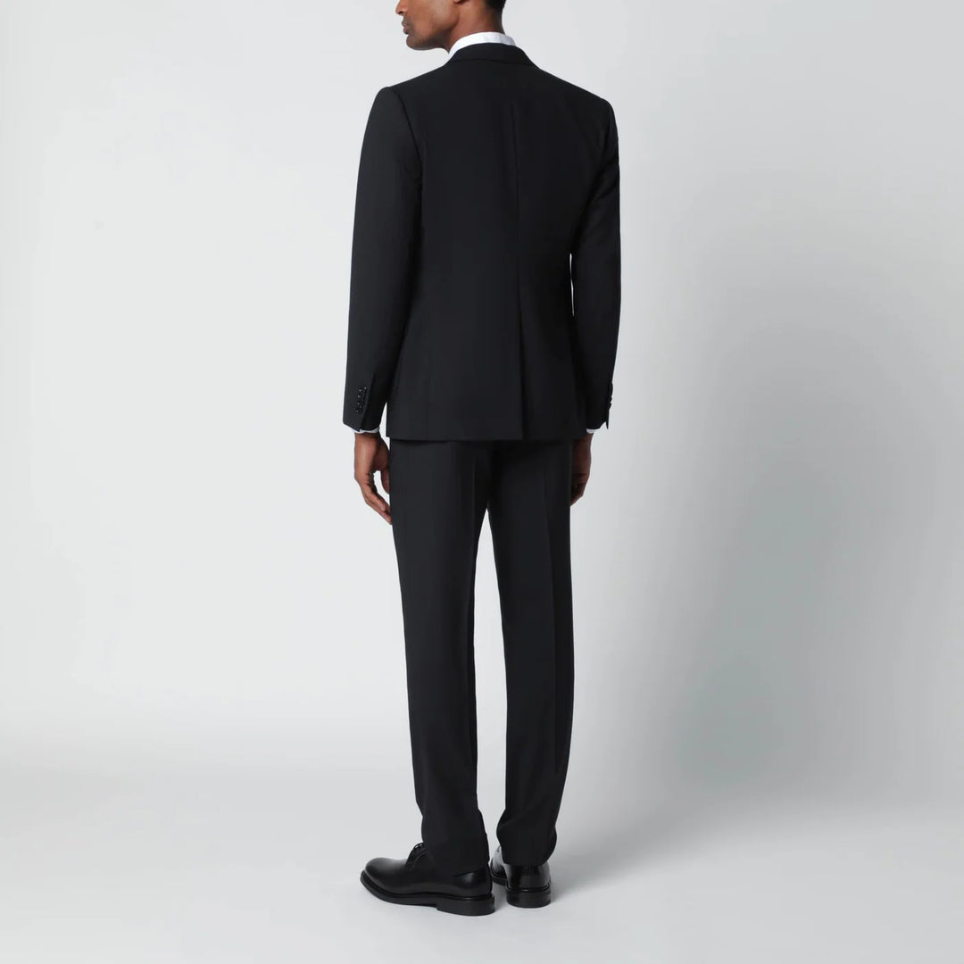 Lardini - Blue single-breasted wool-blend suit