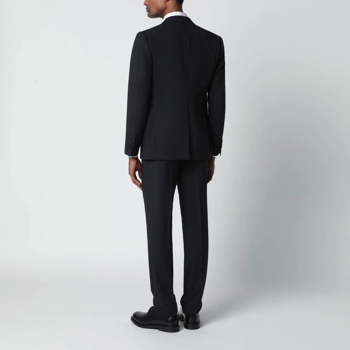 Lardini - Blue single-breasted wool-blend suit