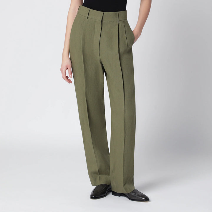 Blazé Milano - Fox green trousers in linen