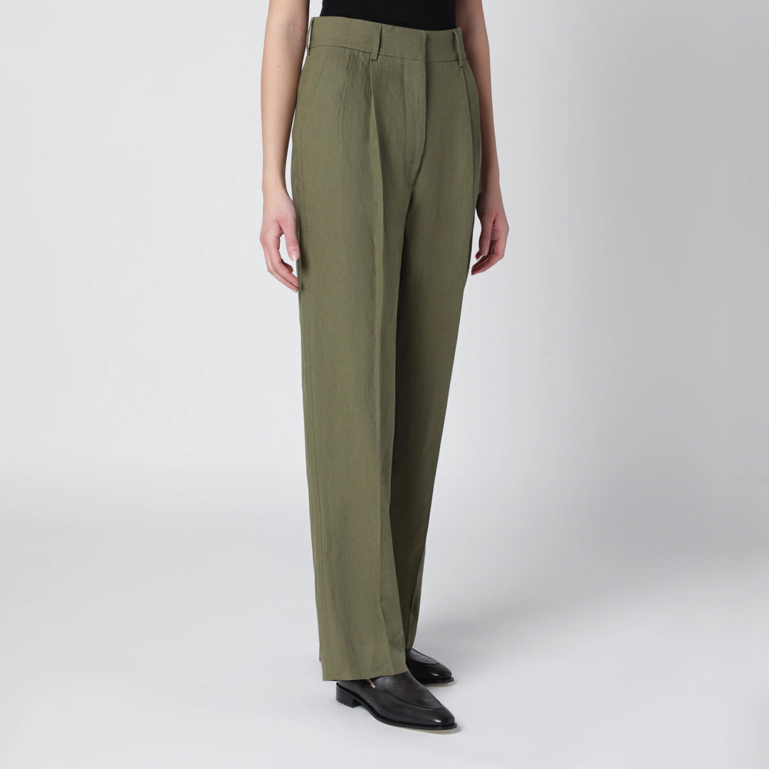 Blazé Milano - Fox green trousers in linen
