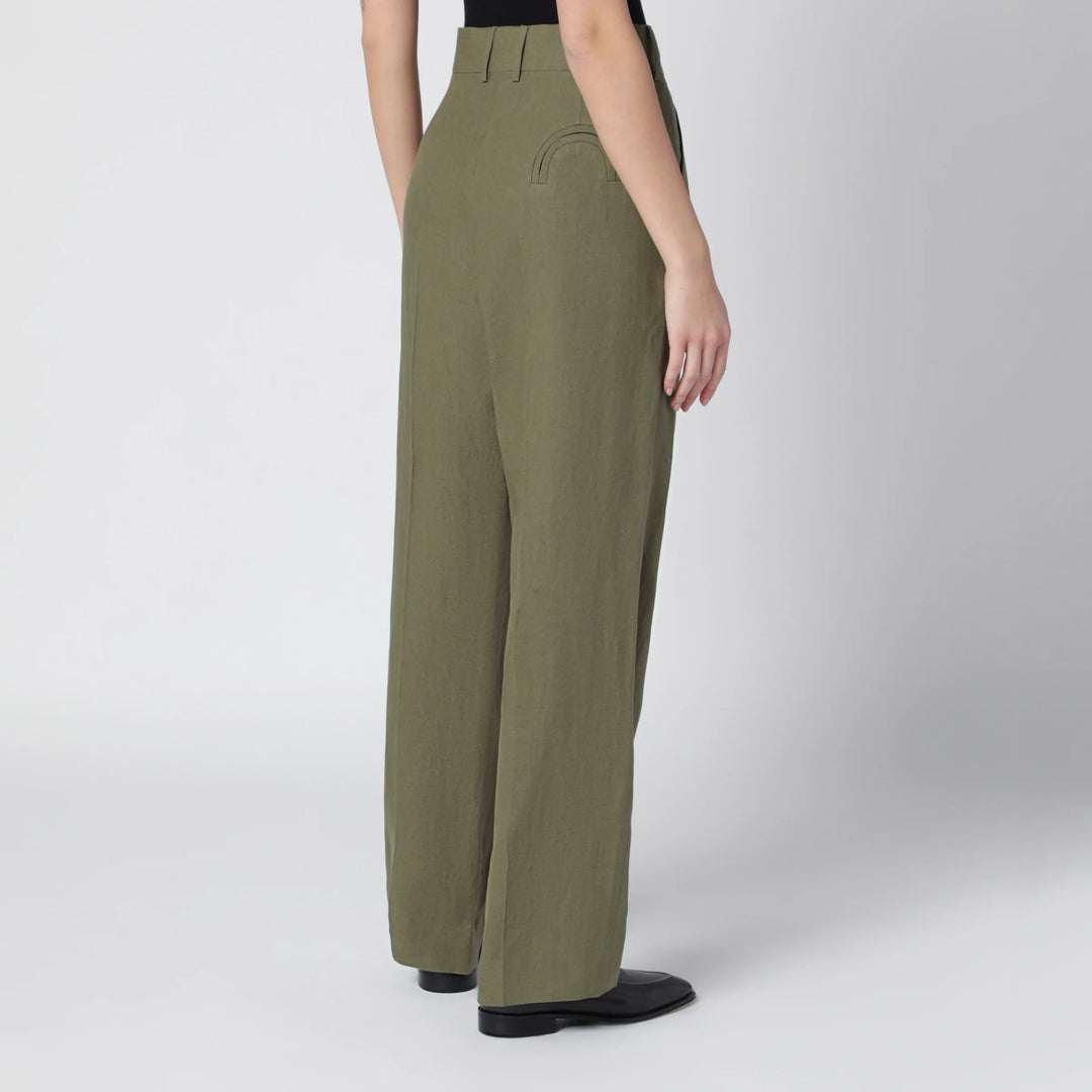 Blazé Milano - Fox green trousers in linen
