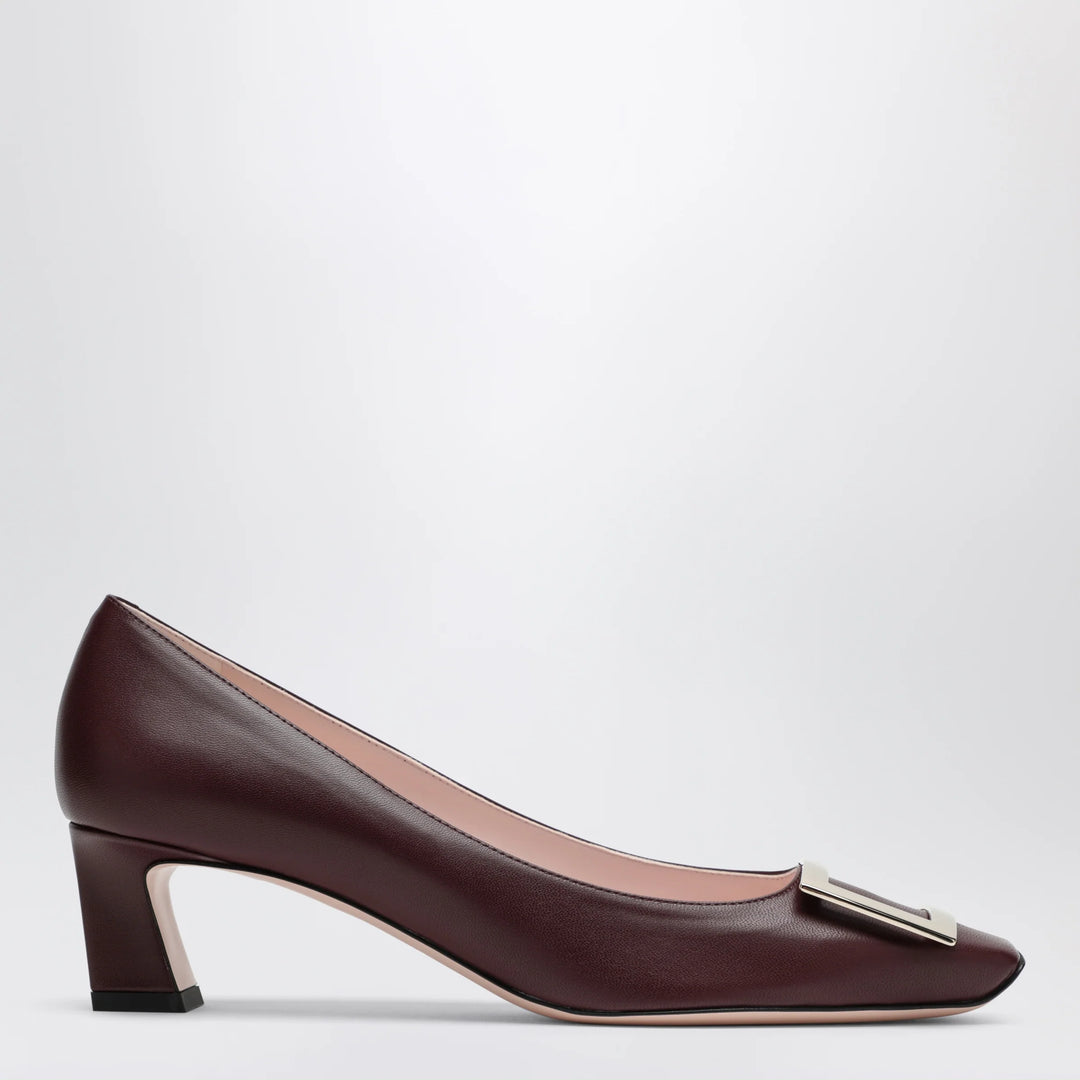 ROGER VIVIER - Dark burgundy leather Trompette Décolleté
