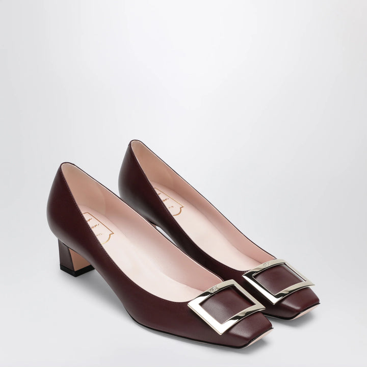ROGER VIVIER - Dark burgundy leather Trompette Décolleté