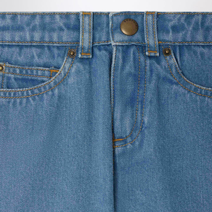Bonpoint - Elvio blue denim bermuda shorts