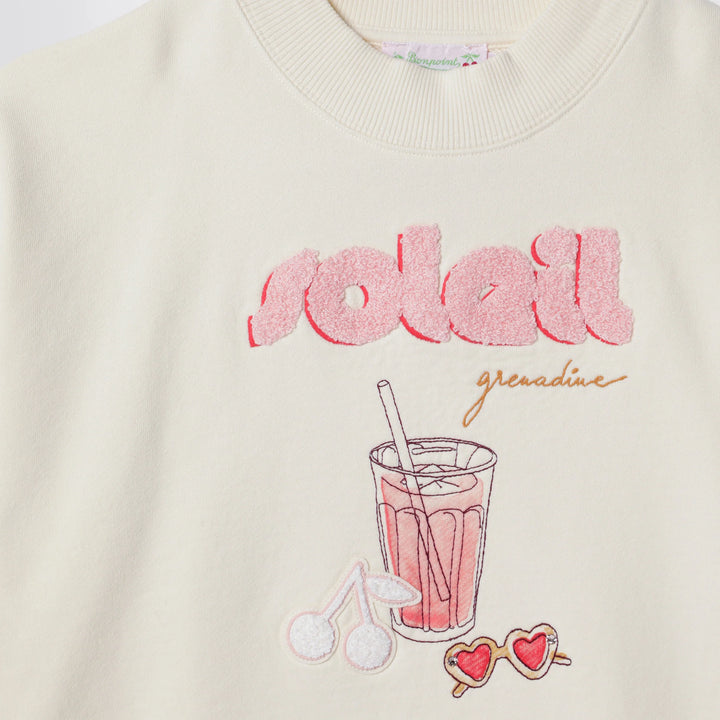Bonpoint - Écru cotton sweatshirt