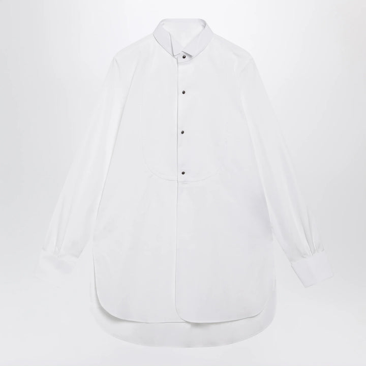 Maison Margiela - Long-sleeve cotton poplin shirt in white