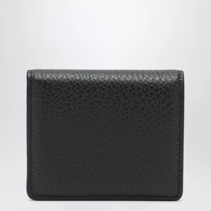 Maison Margiela - Four Stitches compact grained leather card holder in black
