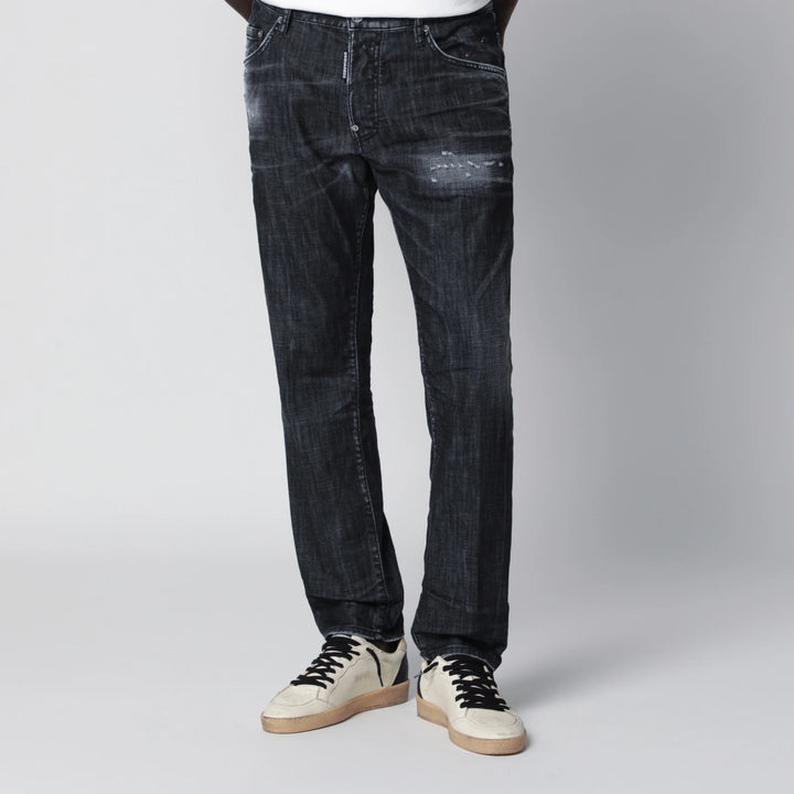Dsquared2 - Black washed-effect distressed jeans