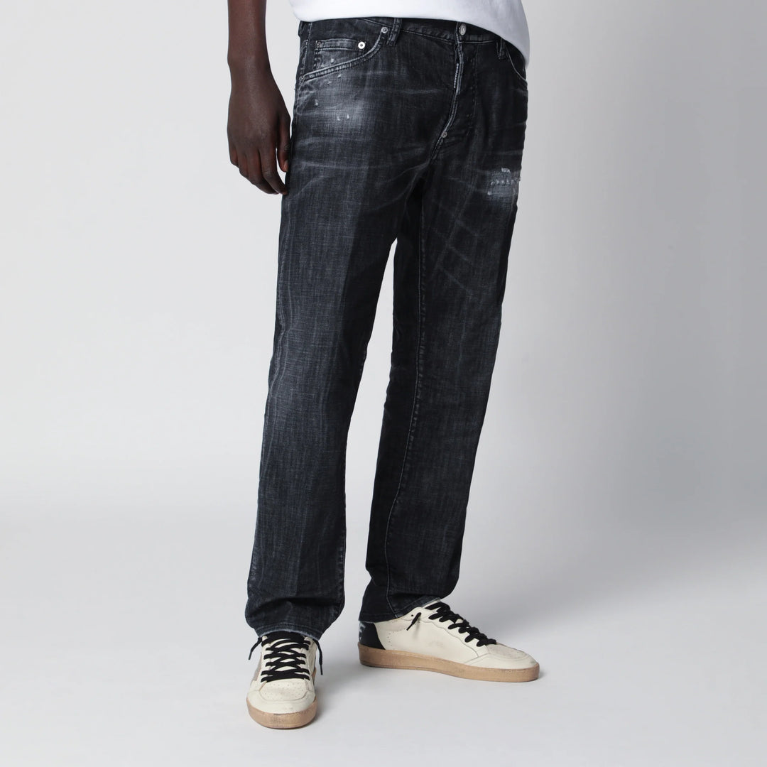 Dsquared2 - Black washed-effect distressed jeans