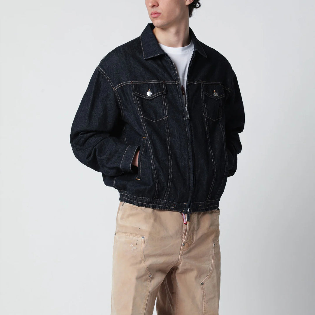 Dsquared2 - Navy blue zip-up denim jacket