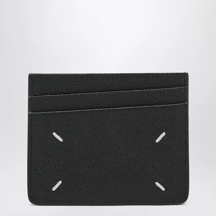 Maison Margiela - Four Stitches Card Holder in Black Calf Leather