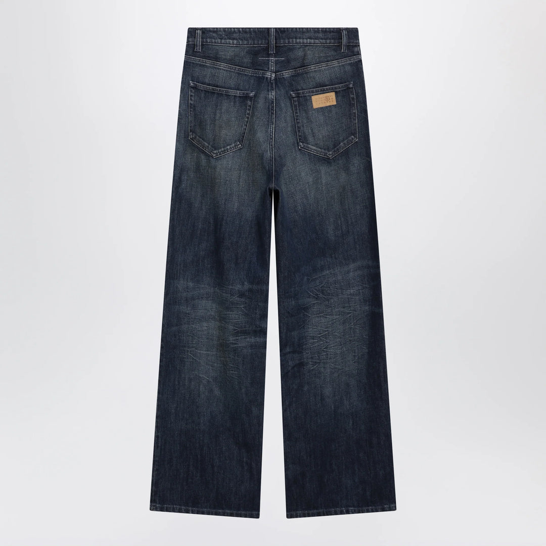 MM6 Maison Margiela - Wide blue washed denim jeans