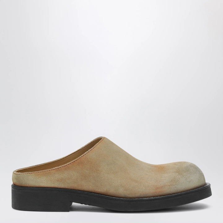 MM6 Maison Margiela - Biker Mules in Beige Washed Suede