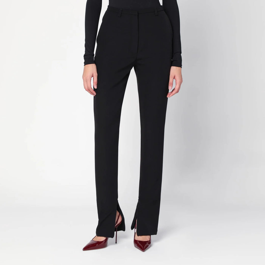 TheLatest - Black trousers with zipped slits