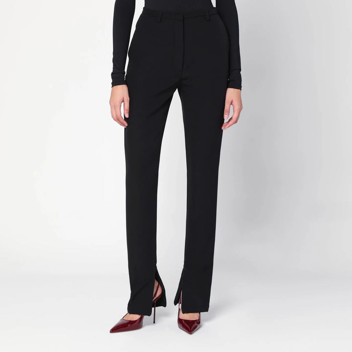 TheLatest - Black trousers with zipped slits