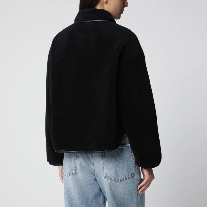 ANINE BING - Black shearling-effect jacket Brand