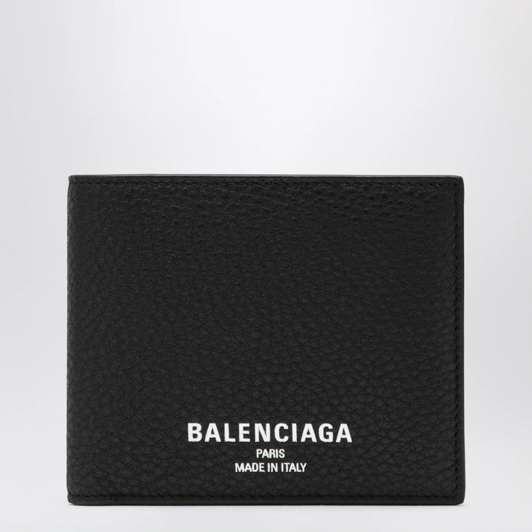 Balenciaga - Black grained leather card holder with logo Brand Apparel &amp; Accessories U