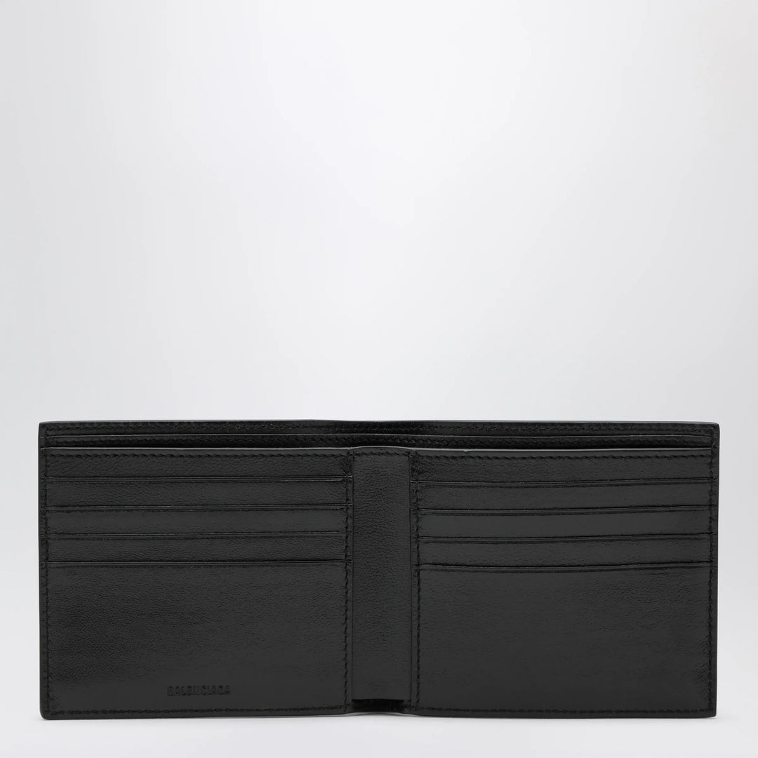 Balenciaga - Black grained leather card holder with logo Brand Apparel &amp; Accessories U