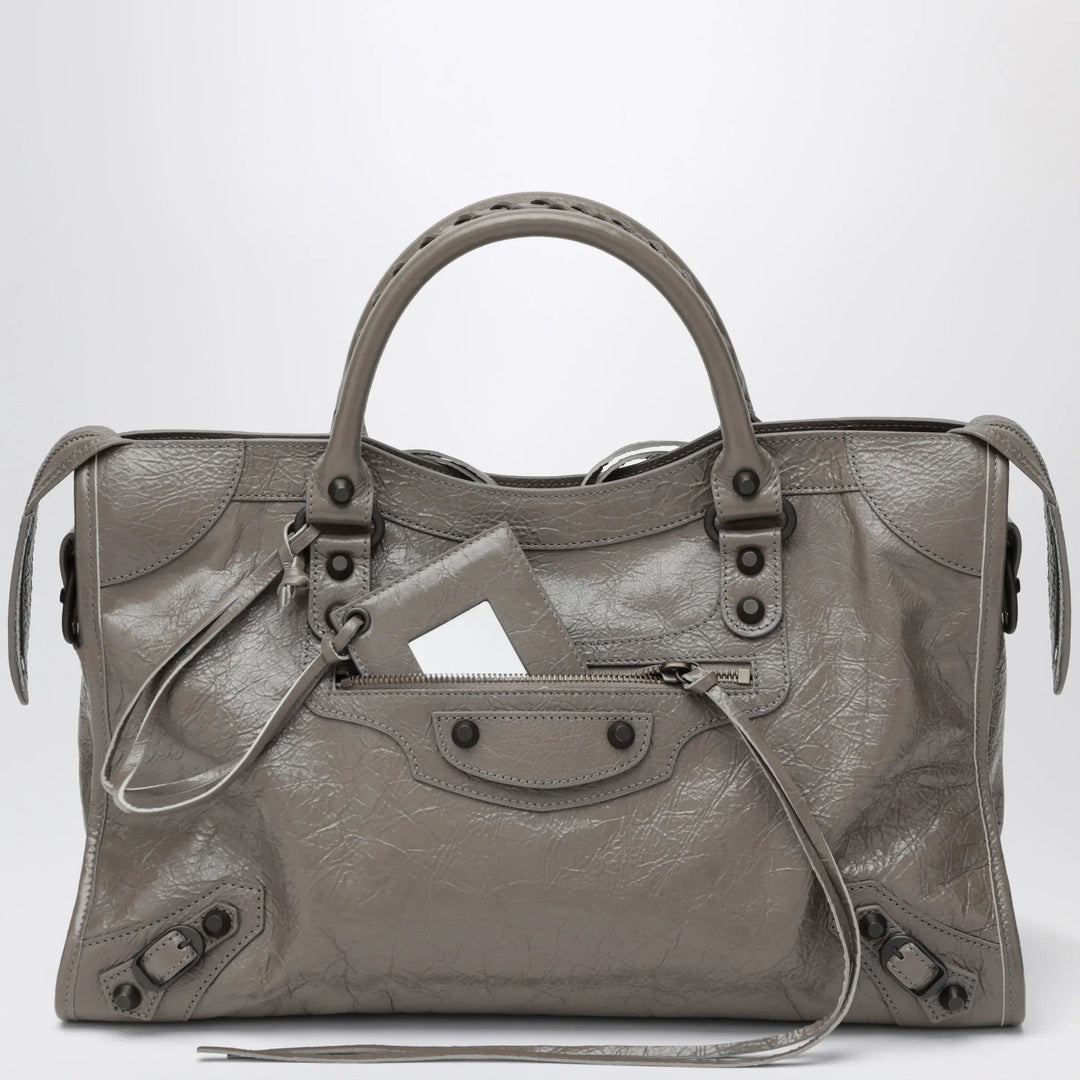 Balenciaga - Le City medium handbag in dark walnut leather Brand Apparel &amp; Accessories TU