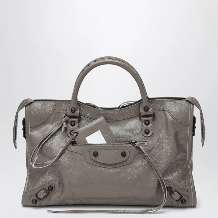 Balenciaga - Le City medium handbag in dark walnut leather Brand Apparel &amp; Accessories TU
