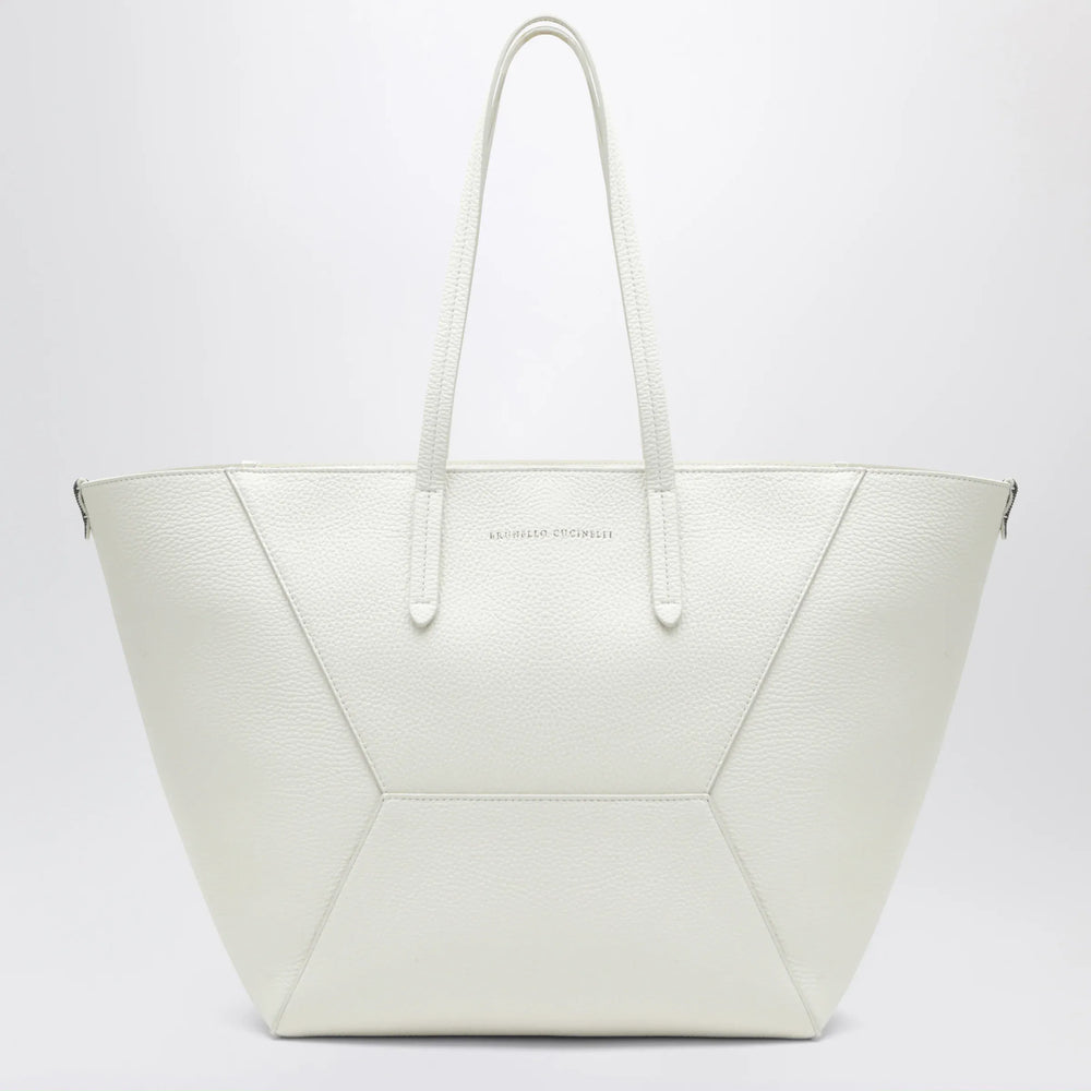 Brunello Cucinelli - BC Duo bag in ivory leather Brand Apparel & Accessories TU