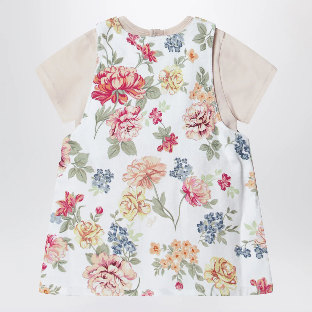 Chloé - Pink two-piece set with floral pattern Brand Apparel & Accessories