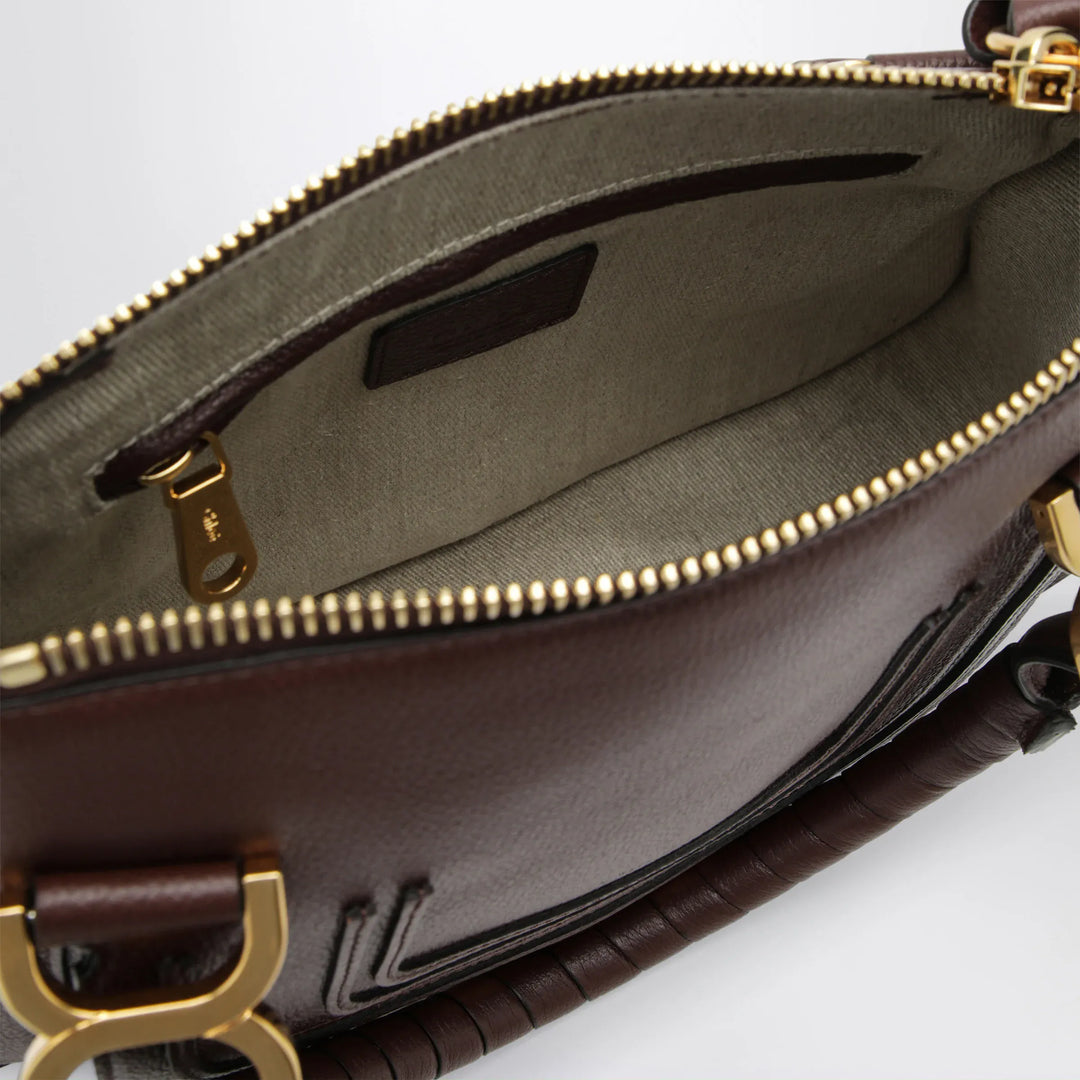 Chloé - Small brown Marcie handbag in leather Brand Apparel &amp; Accessories U