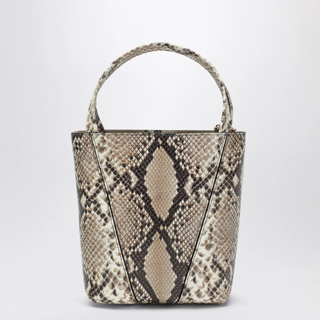 Chloé - Small Chloé Spin tote bag in python-effect leather Brand Apparel &amp; Accessories U